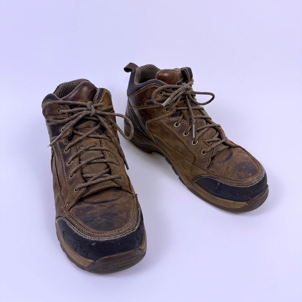 Red Wing Work Boots Mens 9 Brown Leather Steel Toe Safety Shoes Hiker